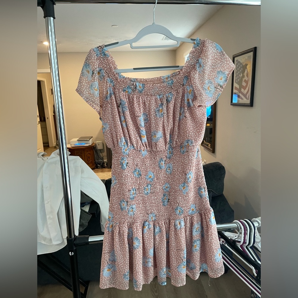 Pink and blue floral dress! NWT!